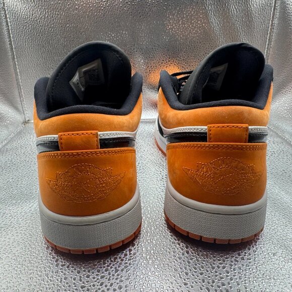 Size 8.5 Jordan 1 Low Shattered Backboard Orange Black Men's Shoes 553558-128 - Picture 7 of 10